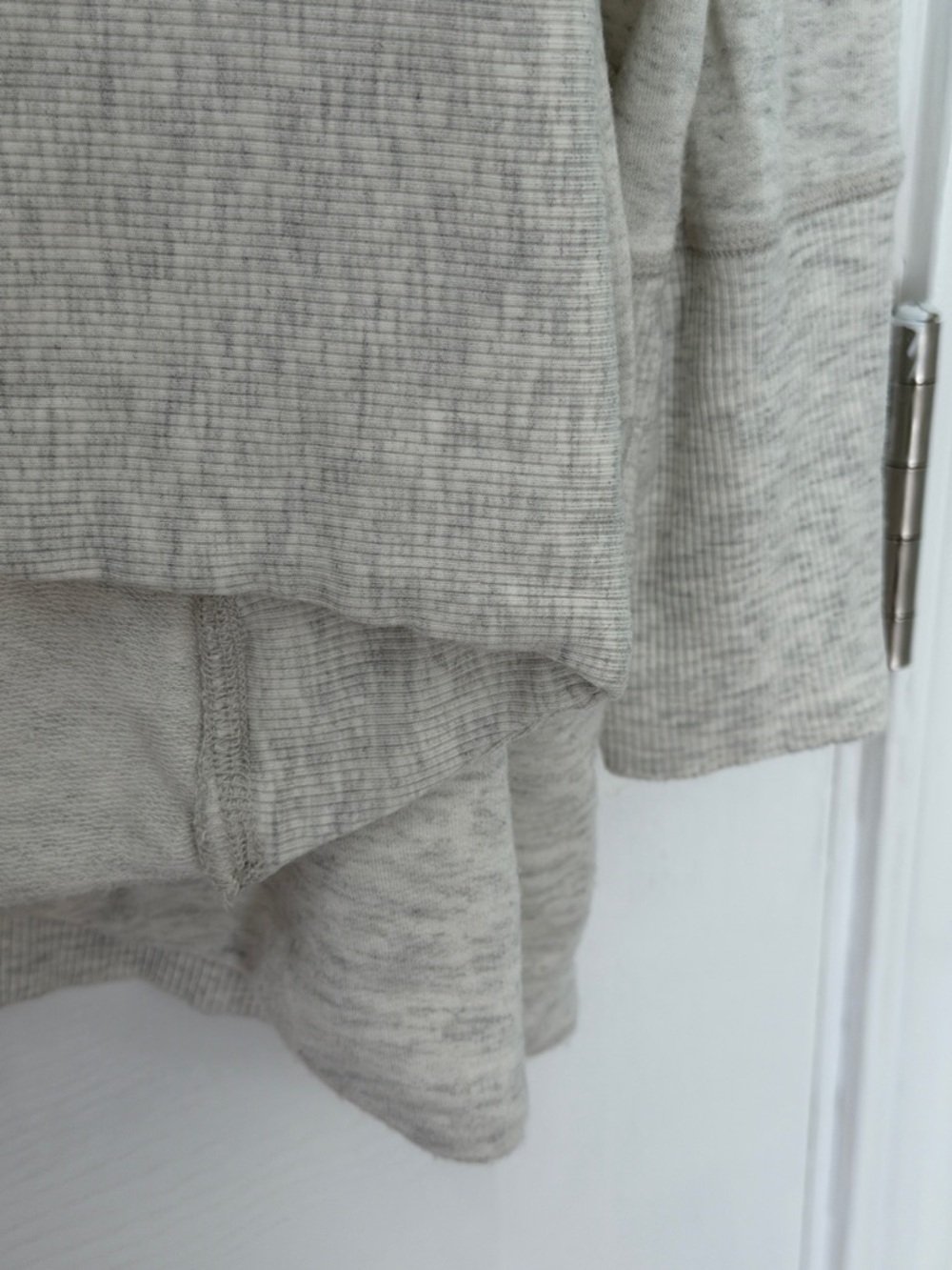 Soft Draped Cardigan in Light Heather Cream - Picture 6 of 12